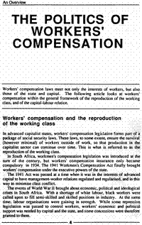 The politics of workers` compensation
