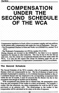 Compensation under the second schedule of the Workmen`s Compensation Act