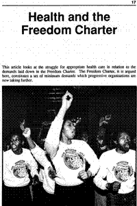 Health and the Freedom Charter