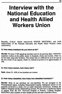 Interview with the National Education and Allied Workers Union