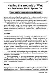 Healing the wounds of war: an ex-Koevoet medic speaks out