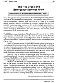 The Red Cross and emergency services work
