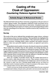 Casting off the cloak of oppression: countering violence against women