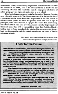 I fear for the future