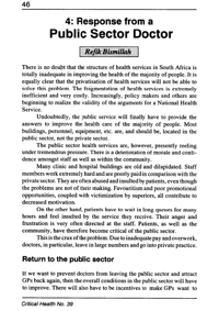 Response from a public sector doctor