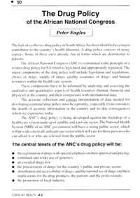 The drug policy of the African National Congress