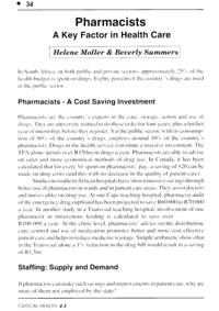 Pharmacists: a key factor in health care
