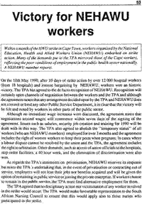 Victory for NEHAWU workers