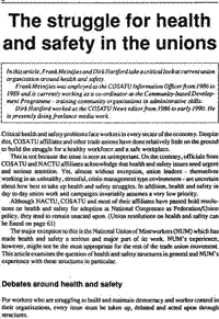 The struggle for health and safety in the unions