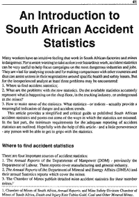An introduction to South African accident statistics