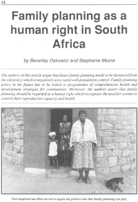 Family planning as a human right in South Africa