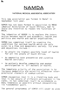 National Medical and Dental Association (NAMDA)