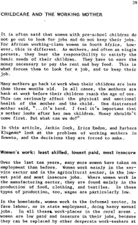 Childcare and the working mother