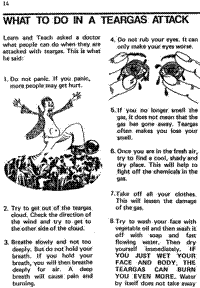 What to do in a teargas attack