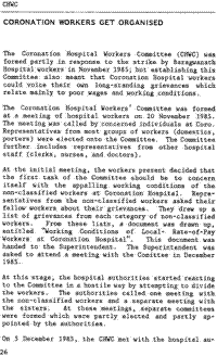 Coronation workers get organised