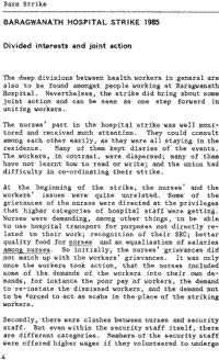 Baragwanath Hospital strike 1985 - divided interests and joint action