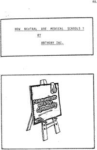 How neutral are medical schools?