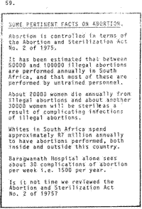Some pertinent facts on abortion