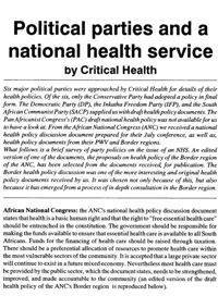Political parties and a national health service