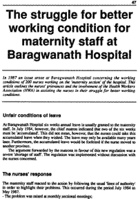 The struggle for better working condition for maternity staff at Baragwanath Hospital