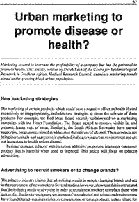 Urban marketing to promote disease or health?