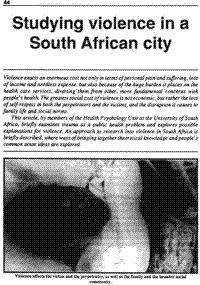 Studying violence in a South African city