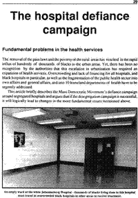 The hospital defiance campaign