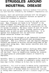 Struggles around industrial disease