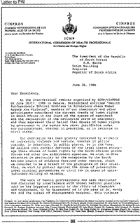 Letter to PW