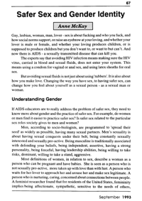 Safer sex and gender identity