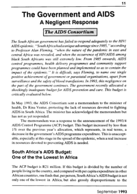 The Government and AIDS