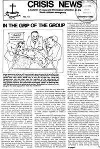 Crisis News Number 13 December 1986