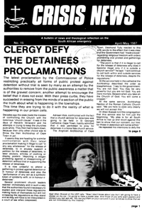 Crisis News Number 15 April/May 1987