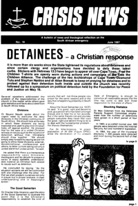 Crisis News Number 16 June 1987