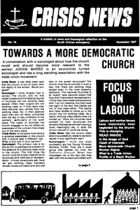 Crisis News Number 18 November 1987