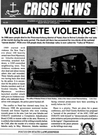 Crisis News Number 29 May 1989