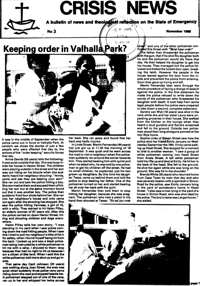 Crisis News Number 3 November 1985
