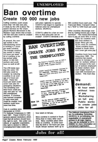 Ban overtime: create 100 000 new jobs