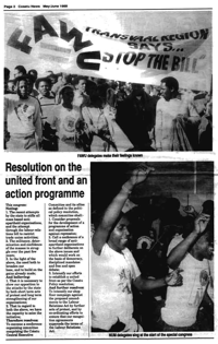 Resolution on the united front and an action programme