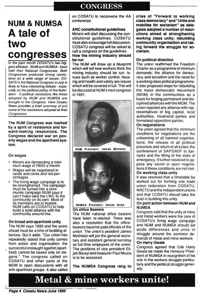 NUM and NUMSA: a tale of two congresses