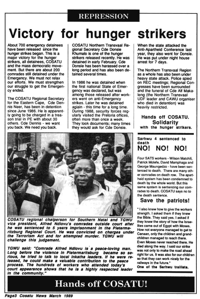 Repression - victory for hunger strikers