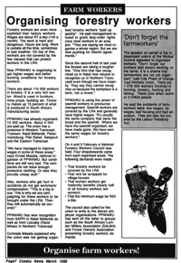 Farm workers - organising forestry workers
