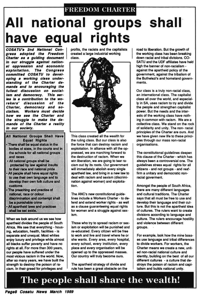 Freedom Charter - all national groups shall have equal rights