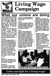 Living wage campaign - what our unions are doing
