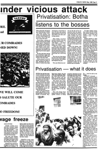 Privatisation: Botha listens to the bosses