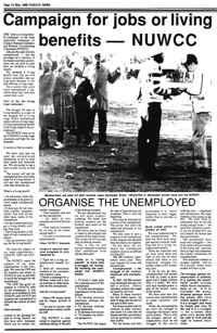 Campaign for jobs or living benefits - NUWW