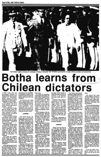 Botha learns from Chilean dictators