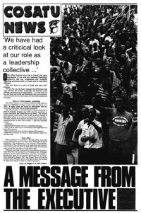 We have had a critical look at our role as a leadership collective: A message from the Executive