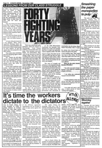 Lessons from our class struggle - forty fighting years