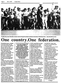 One country, one federation, one May Day